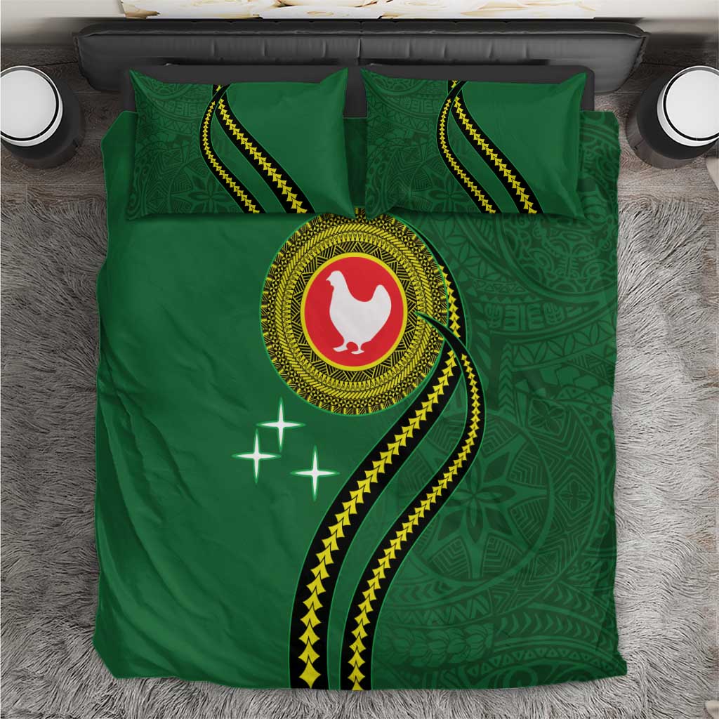 Manua Islands Polynesian Style Bedding Set LT9 Green - Polynesian Pride