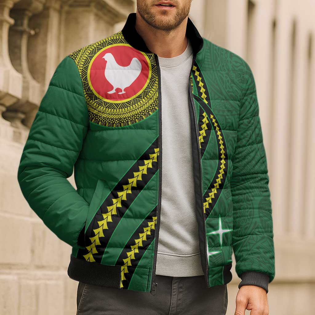 Manua Islands Polynesian Style Bomber Puffer Jacket - Polynesian Pride