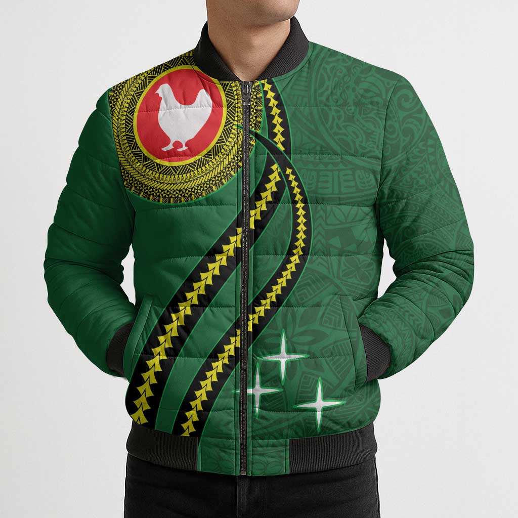 Manua Islands Polynesian Style Bomber Puffer Jacket - Polynesian Pride