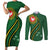 Manua Islands Polynesian Style Couples Matching Short Sleeve Bodycon Dress and Long Sleeve Button Shirt