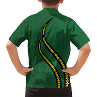 Manua Islands Polynesian Style Family Matching Short Sleeve Bodycon Dress and Hawaiian Shirt