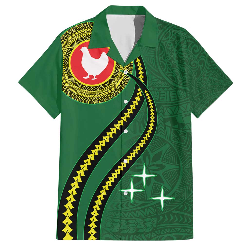 Manua Islands Polynesian Style Family Matching Short Sleeve Bodycon Dress and Hawaiian Shirt