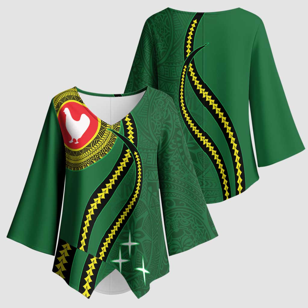 Manua Islands Polynesian Style Kimono Sleeve Blouse - Polynesian Pride