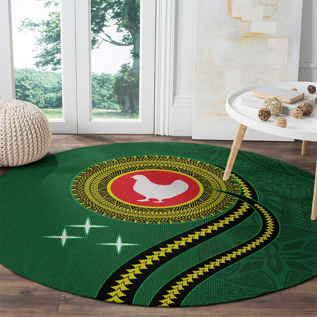 Manua Islands Polynesian Style Round Carpet