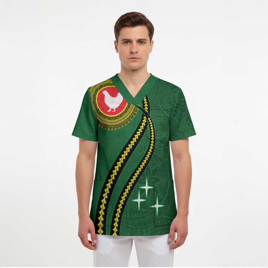 Manua Islands Polynesian Style Scrub Top - Polynesian Pride