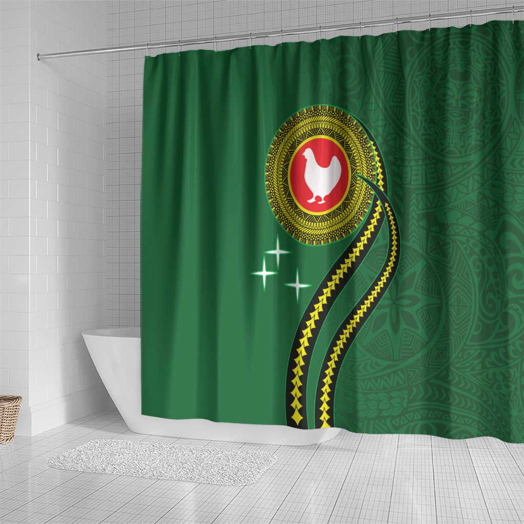 Manua Islands Polynesian Style Shower Curtain