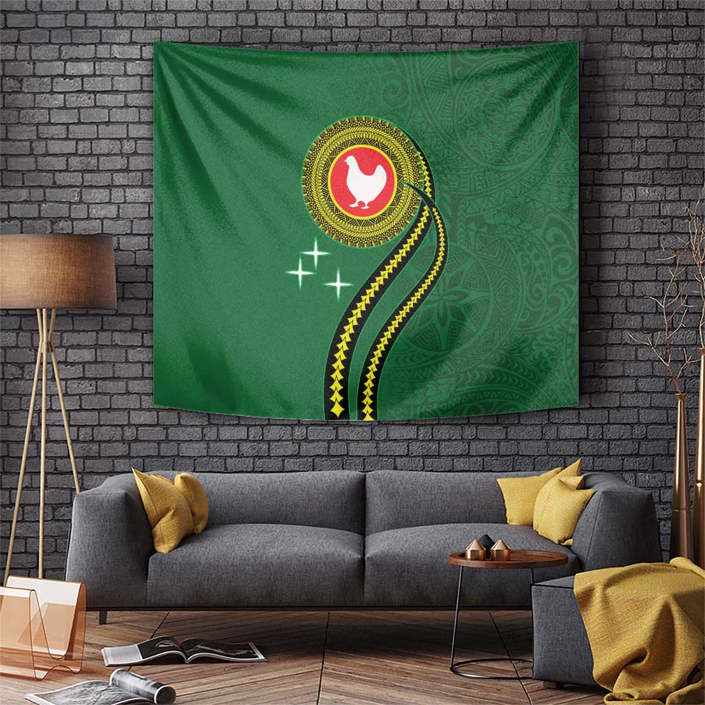 Manua Islands Polynesian Style Tapestry LT9 Green - Polynesian Pride