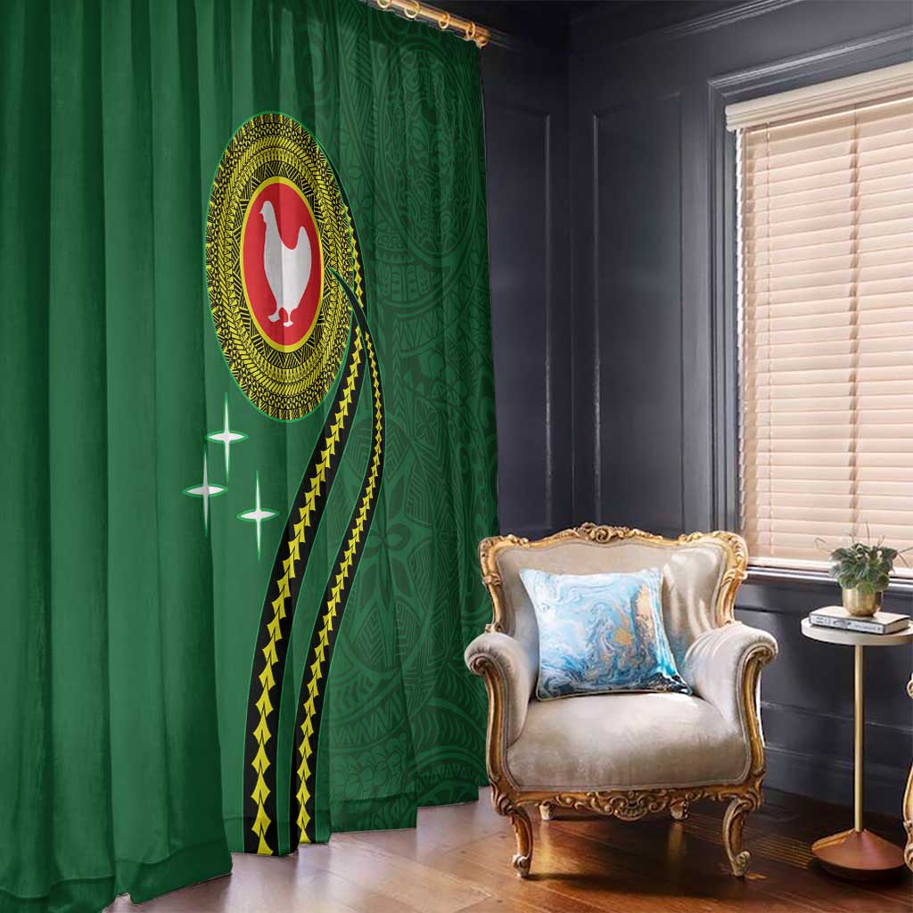 Manua Islands Polynesian Style Window Curtain