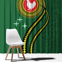 Manua Islands Polynesian Style Window Curtain