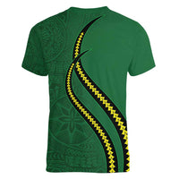 Manua Islands Polynesian Style Women V-Neck T-Shirt LT9 - Polynesian Pride