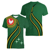 Manua Islands Polynesian Style Women V-Neck T-Shirt LT9 - Polynesian Pride