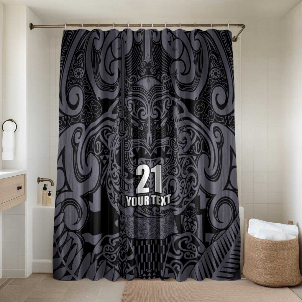 Custom New Zealand Taiaha Maori Bathroom Set Minimalist Silver Fern All Black - Polynesian Pride