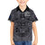 Custom New Zealand Taiaha Maori Family Matching Puletasi and Hawaiian Shirt Minimalist Silver Fern All Black - Polynesian Pride