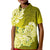Polynesian Kid Polo Shirt Pacific Flower Mix Floral Tribal Tattoo Yellow Vibe LT9 Kid Yellow - Polynesian Pride