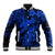 Aloha Hawaii Baseball Jacket Hammerhead Shark Tattoo Polynesian Summer - Blue LT9 Unisex Blue - Polynesian Pride