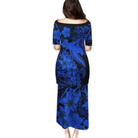 Aloha Hawaii Puletasi Hammerhead Shark Tattoo Polynesian Summer - Blue LT9 - Polynesian Pride