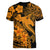 Aloha Hawaii Women V Neck T Shirt Hammerhead Shark Tattoo Polynesian Summer - Gold LT9 - Polynesian Pride
