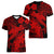 Aloha Hawaii Women V Neck T Shirt Hammerhead Shark Tattoo Polynesian Summer - Red LT9 - Polynesian Pride