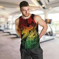 Aloha Hawaii Men Tank Top Hammerhead Shark Tattoo Polynesian Summer - Reggae LT9 - Polynesian Pride