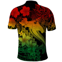Aloha Hawaii Polo Shirt Hammerhead Shark Tattoo Polynesian Summer - Reggae LT9 - Polynesian Pride