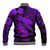 Aloha Hawaii Baseball Jacket Hammerhead Shark Tattoo Polynesian Summer - Violet LT9 - Polynesian Pride