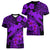 Aloha Hawaii Women V Neck T Shirt Hammerhead Shark Tattoo Polynesian Summer - Violet LT9 - Polynesian Pride