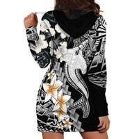 Aloha Hawaii Hoodie Dress Hammerhead Shark Tattoo Polynesian Summer - White LT9 - Polynesian Pride