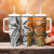 Australia-Fiji Palm and Kangaroo Custom Tumbler With Handle Polynesia Tapa Mixed Indigenous Aboriginal LT9