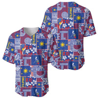 Filipino Maligayang Pasko Baseball Jersey Pacific Patchwork Xmas Vibes - Polynesian Pride
