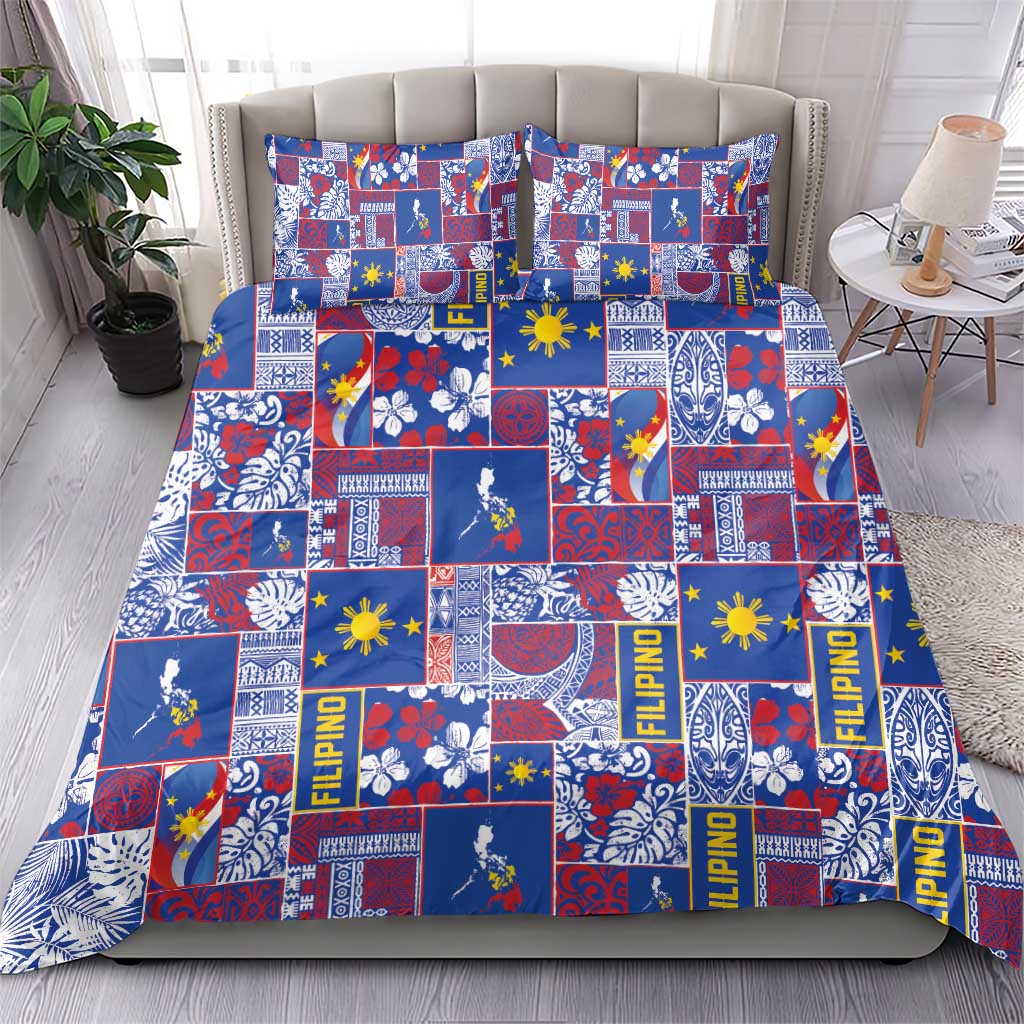 Filipino Maligayang Pasko Bedding Set Pacific Patchwork Xmas Vibes - Polynesian Pride