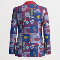 Filipino Maligayang Pasko Blazer Pacific Patchwork Xmas Vibes - Polynesian Pride