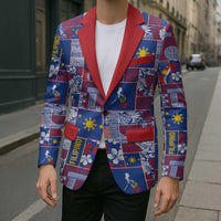 Filipino Maligayang Pasko Blazer Pacific Patchwork Xmas Vibes - Polynesian Pride