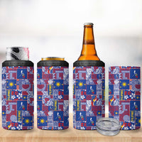 Filipino Maligayang Pasko 4 in 1 Can Cooler Tumbler Pacific Patchwork Xmas Vibes - Polynesian Pride