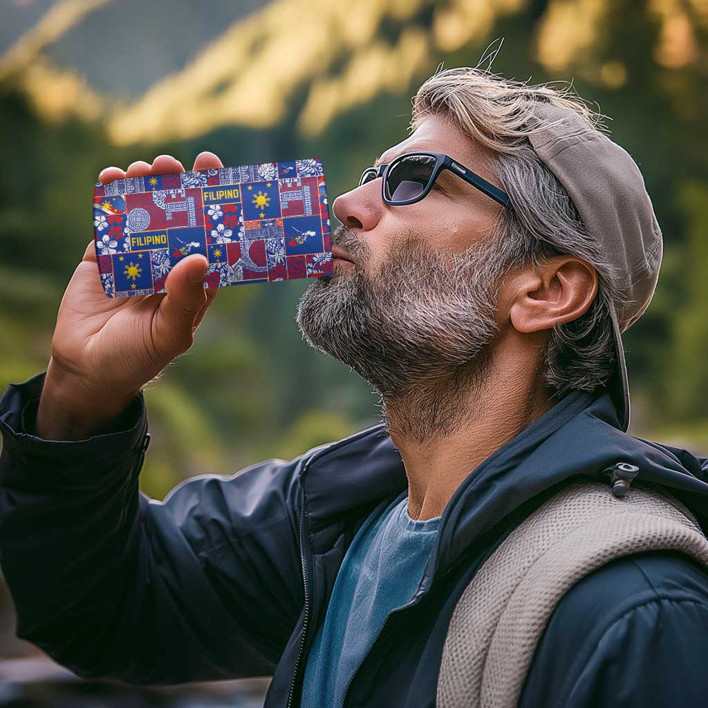 Filipino Maligayang Pasko 4 in 1 Can Cooler Tumbler Pacific Patchwork Xmas Vibes - Polynesian Pride