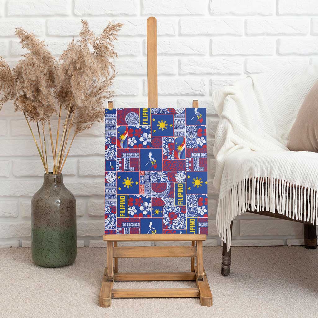Filipino Maligayang Pasko Canvas Wall Art Pacific Patchwork Xmas Vibes - Polynesian Pride