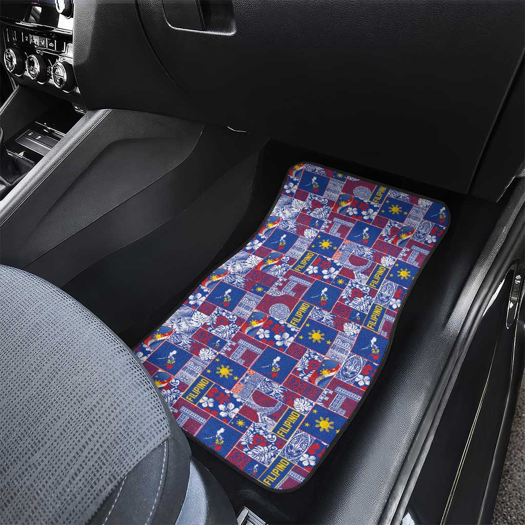 Filipino Maligayang Pasko Car Mats Pacific Patchwork Xmas Vibes - Polynesian Pride