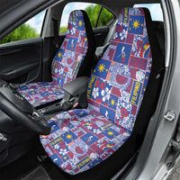 Filipino Maligayang Pasko Car Seat Cover Pacific Patchwork Xmas Vibes - Polynesian Pride