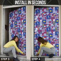 Filipino Maligayang Pasko Door Cover Pacific Patchwork Xmas Vibes - Polynesian Pride