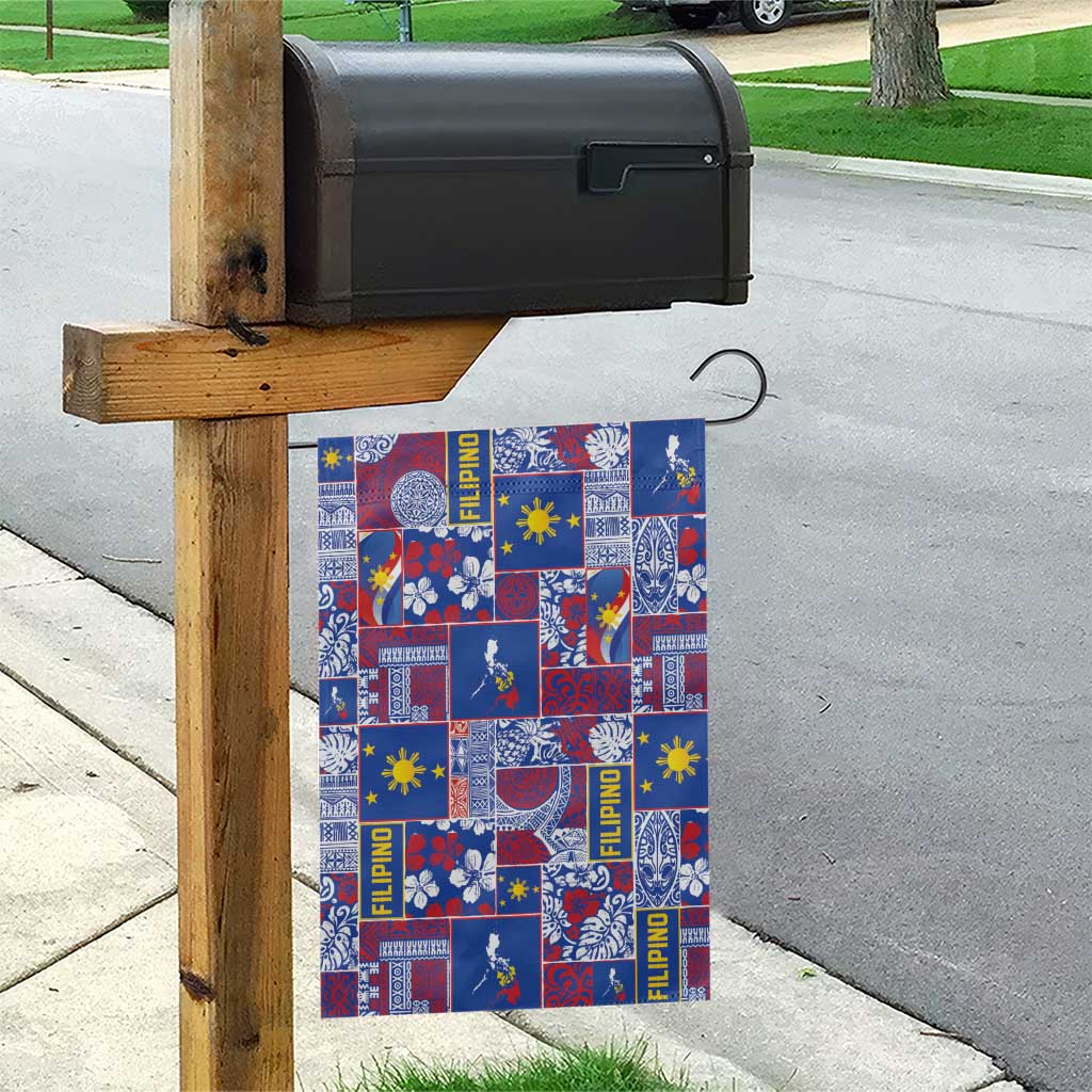 Filipino Maligayang Pasko Garden Flag Pacific Patchwork Xmas Vibes - Polynesian Pride