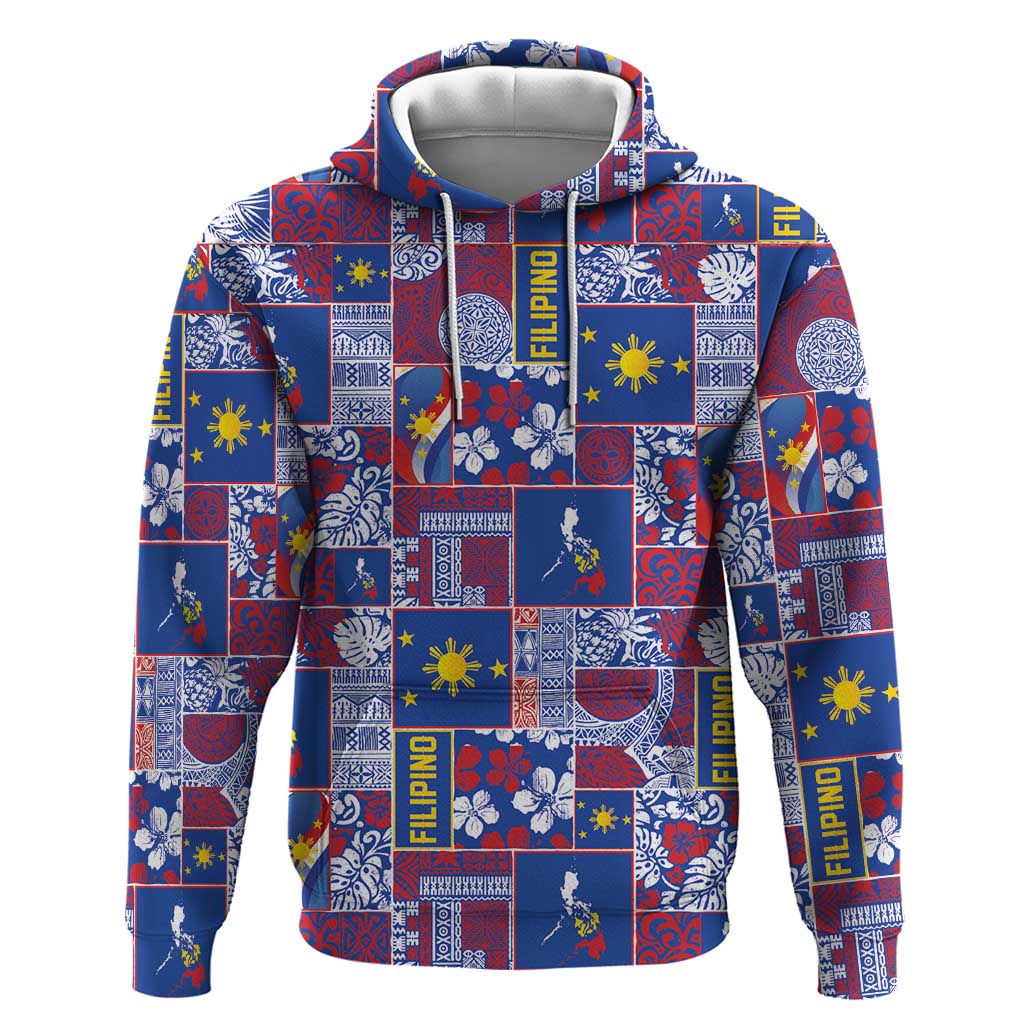 Filipino Maligayang Pasko Hoodie Pacific Patchwork Xmas Vibes - Polynesian Pride