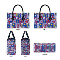 Filipino Maligayang Pasko Leather Bag Pacific Patchwork Xmas Vibes - Polynesian Pride