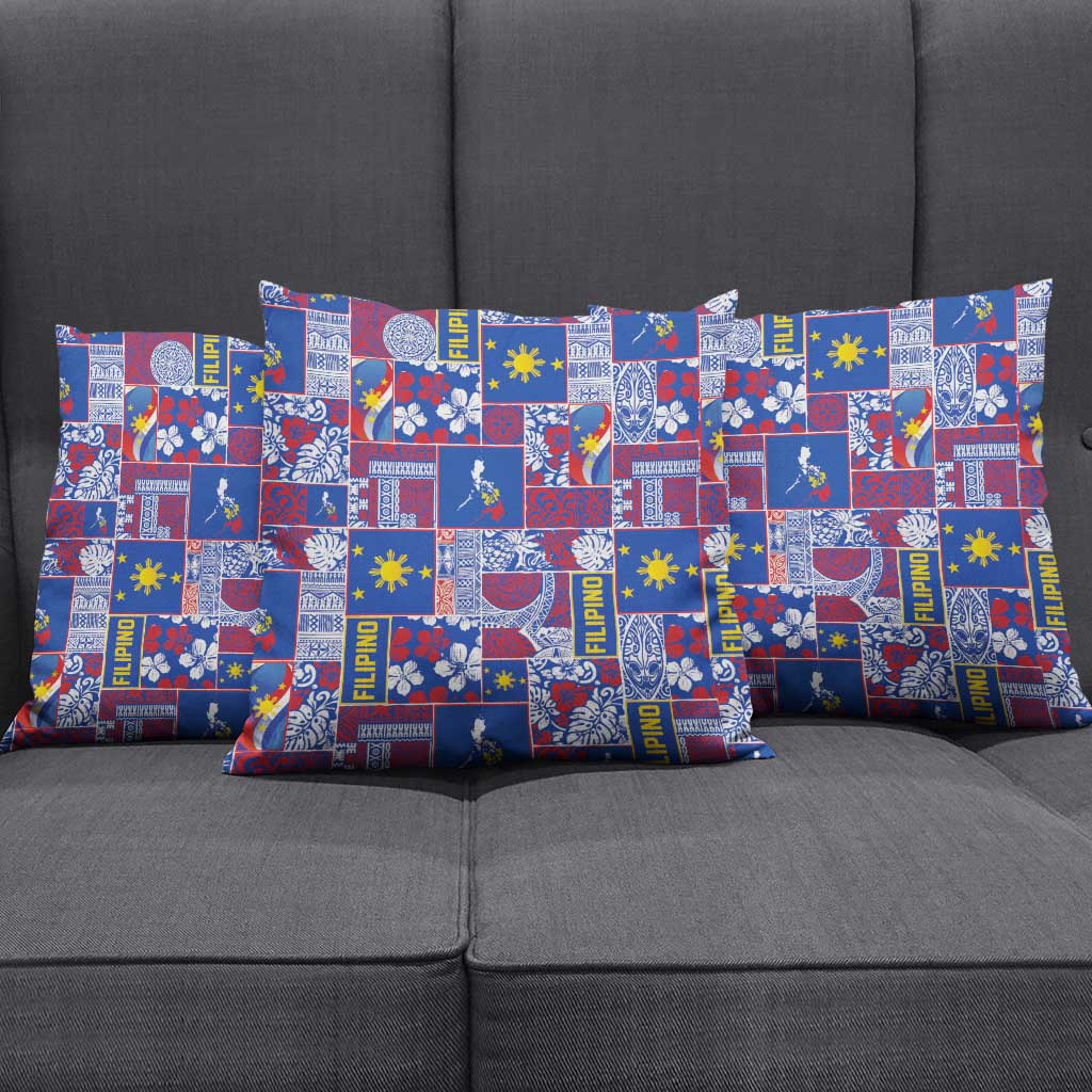 Filipino Maligayang Pasko Pillow Cover Pacific Patchwork Xmas Vibes - Polynesian Pride