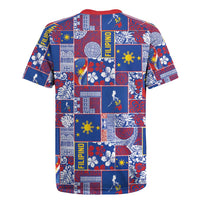 Filipino Maligayang Pasko Rugby Jersey Pacific Patchwork Xmas Vibes - Polynesian Pride