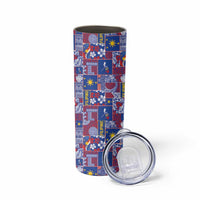 Filipino Maligayang Pasko Skinny Tumbler Pacific Patchwork Xmas Vibes - Polynesian Pride