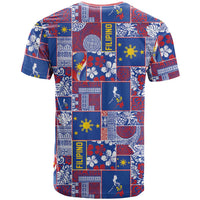 Filipino Maligayang Pasko T Shirt Pacific Patchwork Xmas Vibes - Polynesian Pride