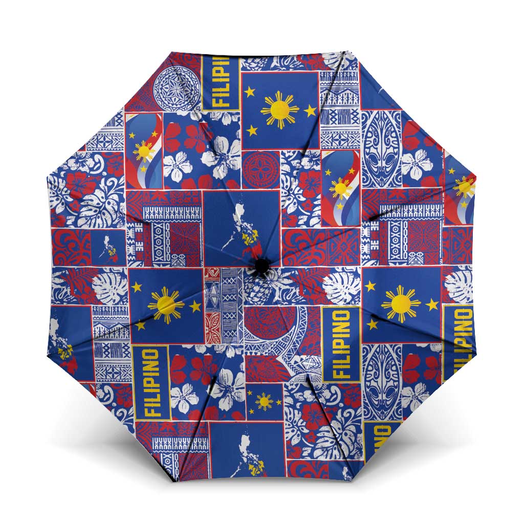 Filipino Maligayang Pasko Umbrella Pacific Patchwork Xmas Vibes - Polynesian Pride