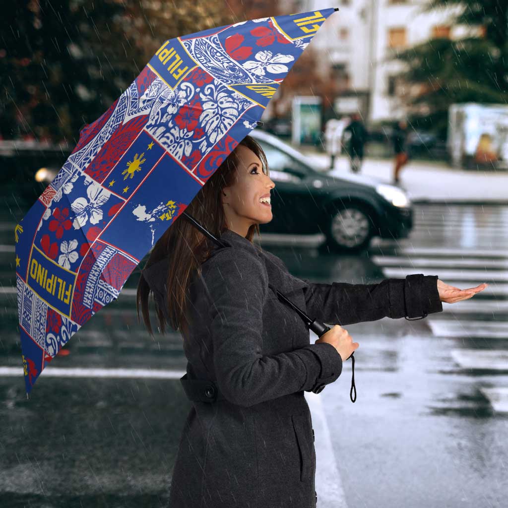 Filipino Maligayang Pasko Umbrella Pacific Patchwork Xmas Vibes - Polynesian Pride