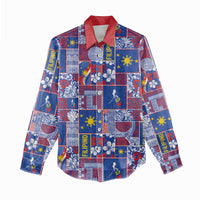 Filipino Maligayang Pasko Women Casual Shirt Pacific Patchwork Xmas Vibes - Polynesian Pride