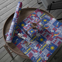 Filipino Maligayang Pasko Wrapping Paper Pacific Patchwork Xmas Vibes - Polynesian Pride