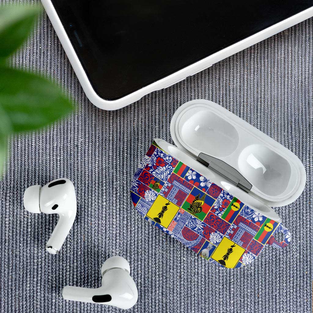 New Caledonia Joyeux Noel AirPods Case Pacific Patchwork Xmas Vibes - Polynesian Pride
